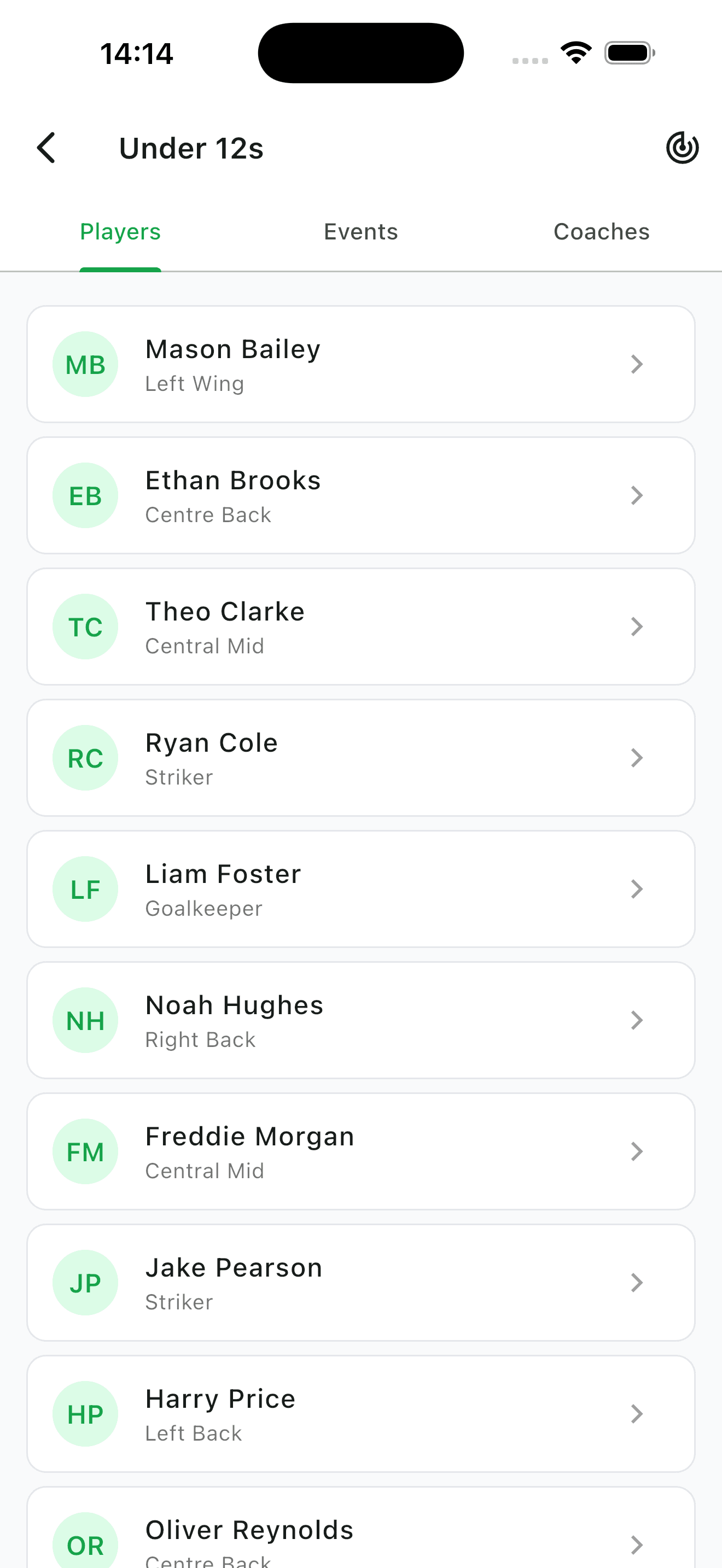 Every squad, organized